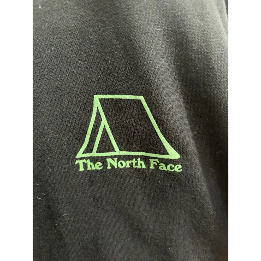 The North Face Sweatshirt Mens 3XL Black Fleece Pullover Camping Mushroom